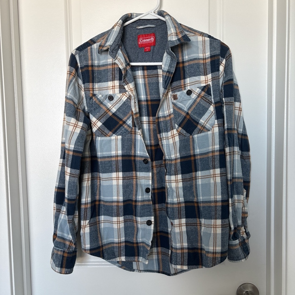 Coleman Longsleeve Button Up Flannel Shirt Size Medium